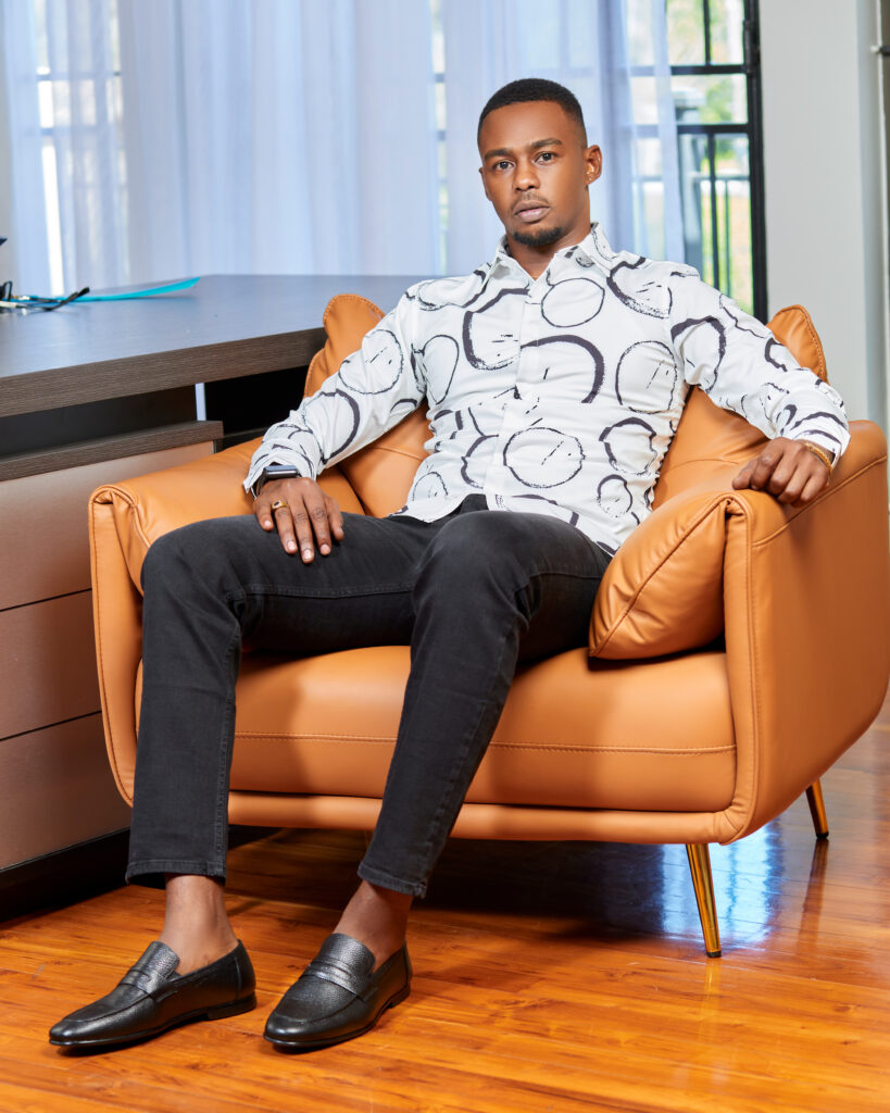 casual circle print shirt